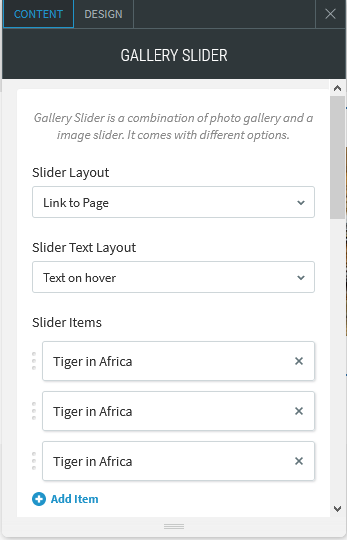 gallery slider widget