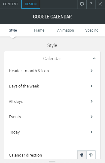 google calendar widget