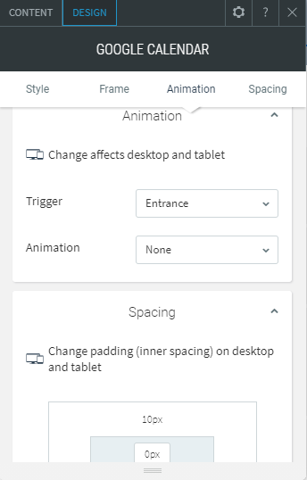 google calendar widget