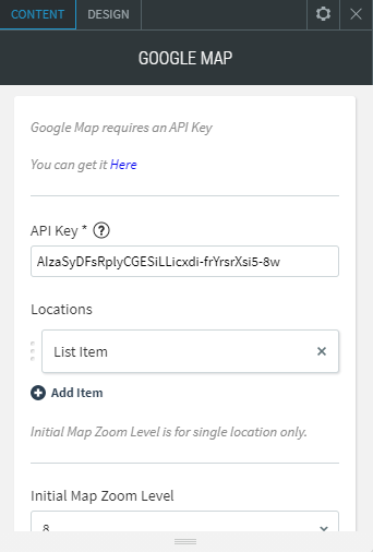 google map widget