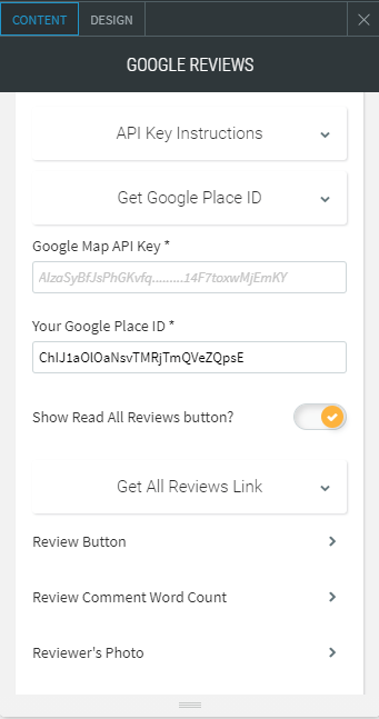 google reviews widget