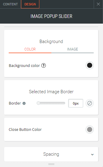 image popup slider widget