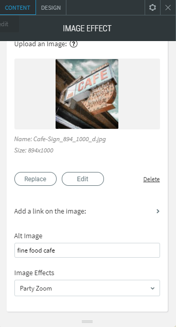 image effects widgets