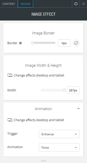 image effects widgets