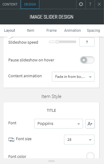 image slider widget