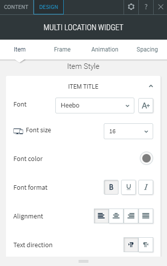 multi location widget