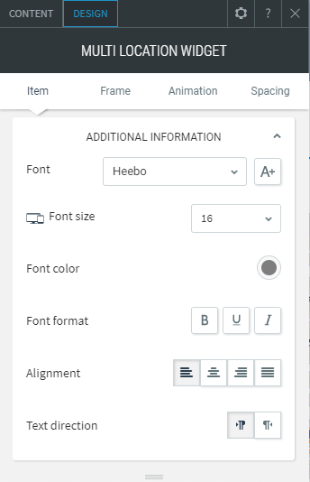 multi location widget