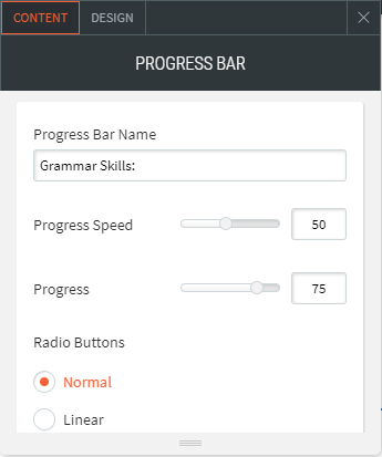 progress bar widget