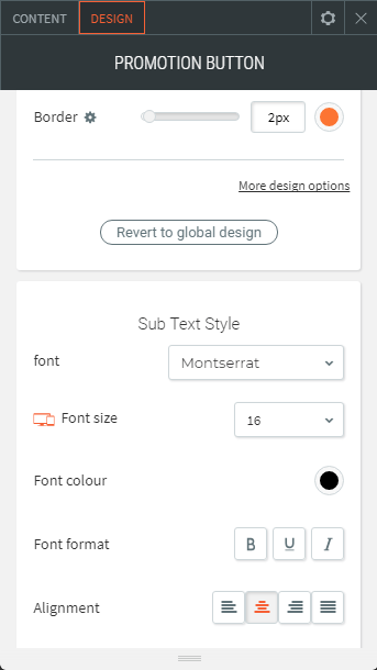 promotion button widget