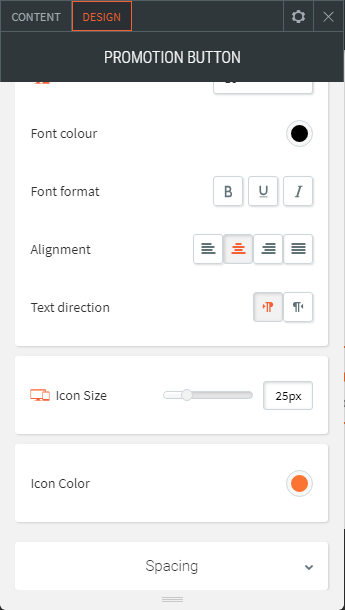 promotion button widget