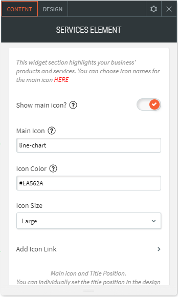 services group widget