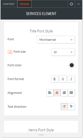 services group widget