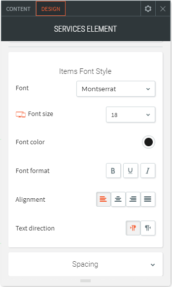 services group widget