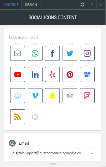 social icons widget
