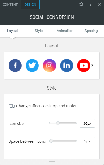 social icons widget