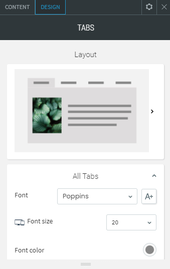 tabs widget