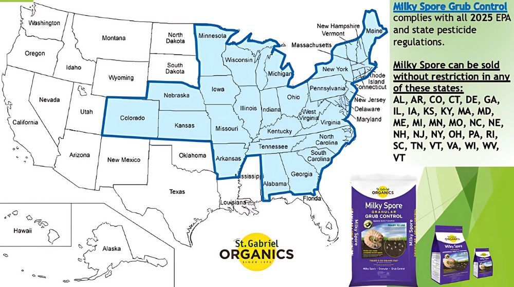 A map of the united states and a bag of st. gabriel organics