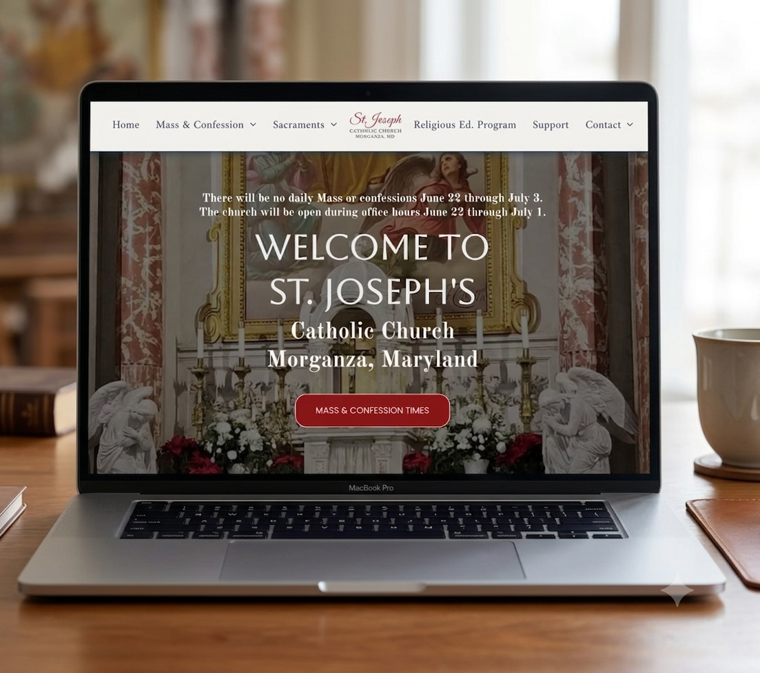 catholic church website design
