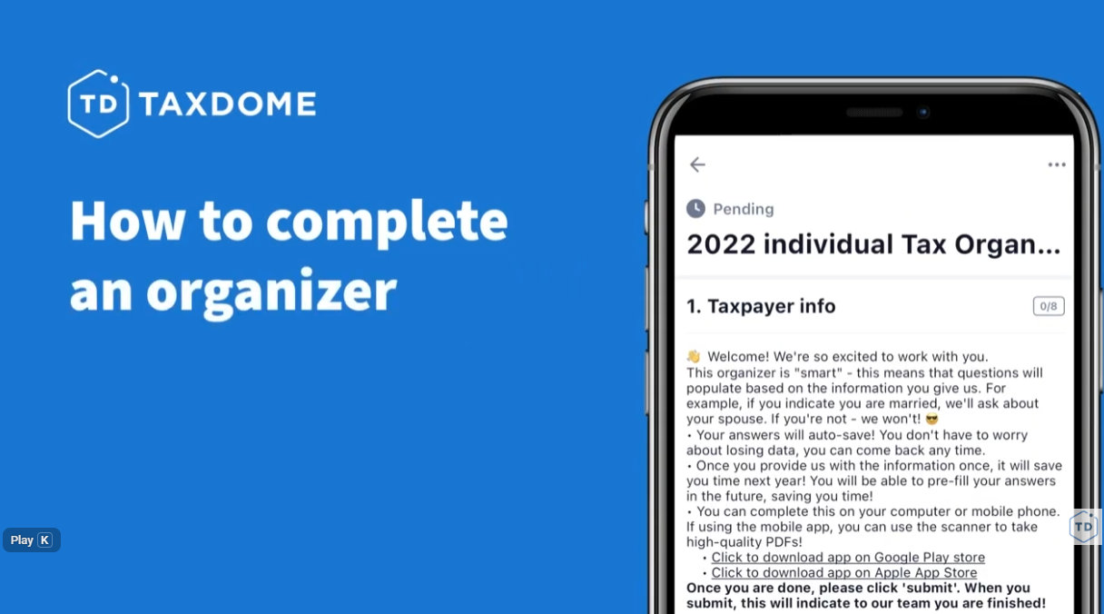 how to complete a tax organizer