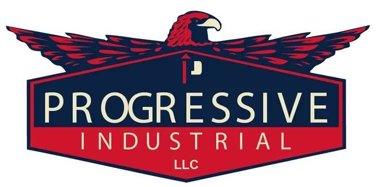 Logo for Progressive Industrial LLC: Eagle with red, white, and blue design.