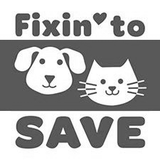 Logo with a dog and cat, text: 