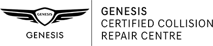 The logo for genesis certified collision repair centre