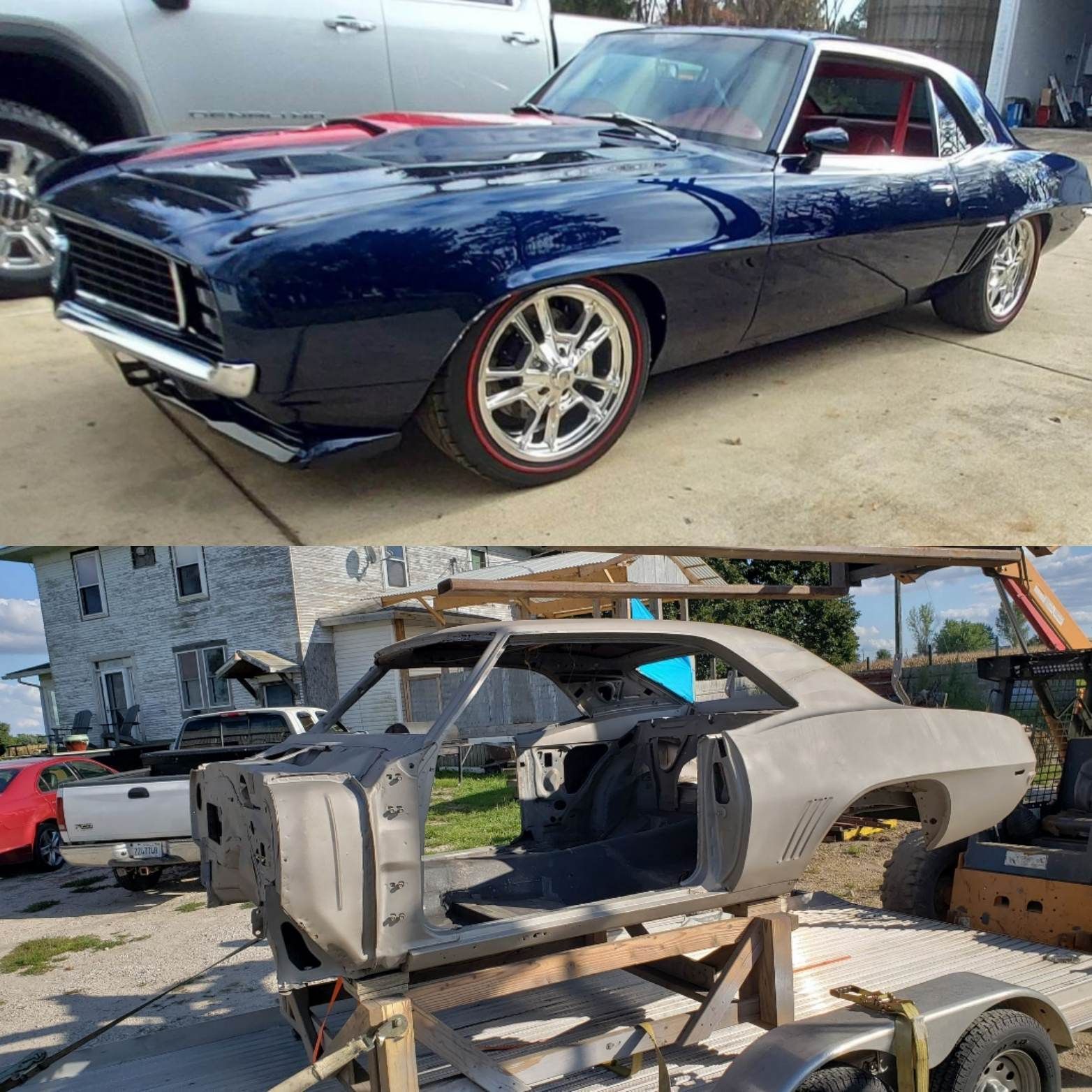 1969 Camaro before and after