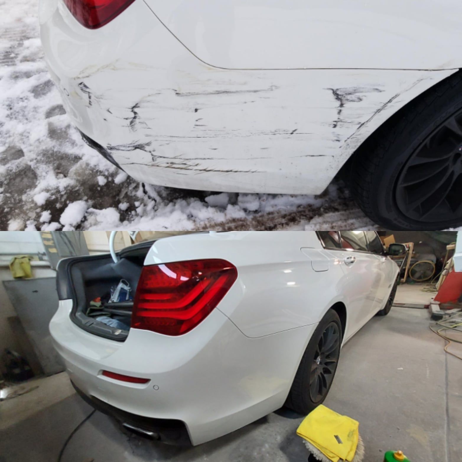 bmw paint correction before and after