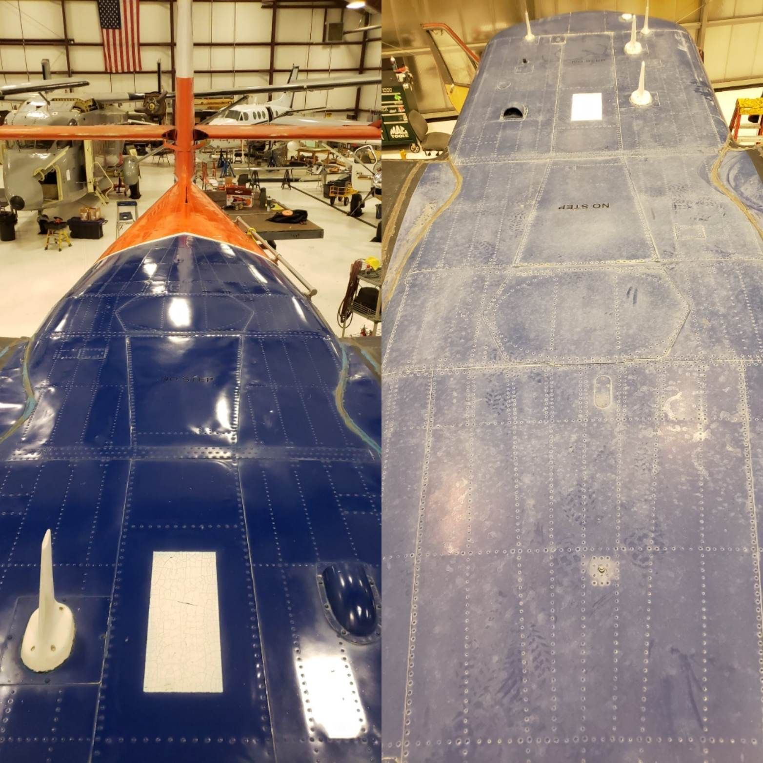 cessna caravan paint correction before and after