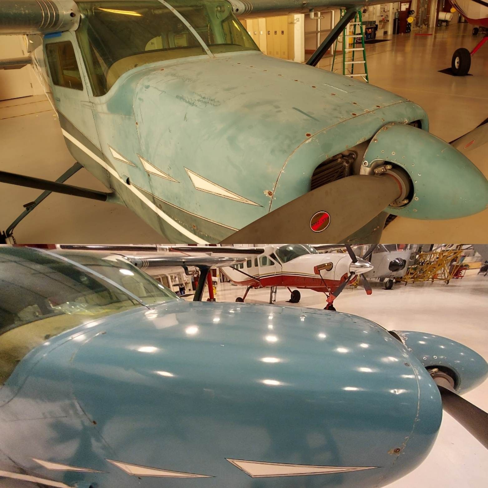 cessna paint correction before and after