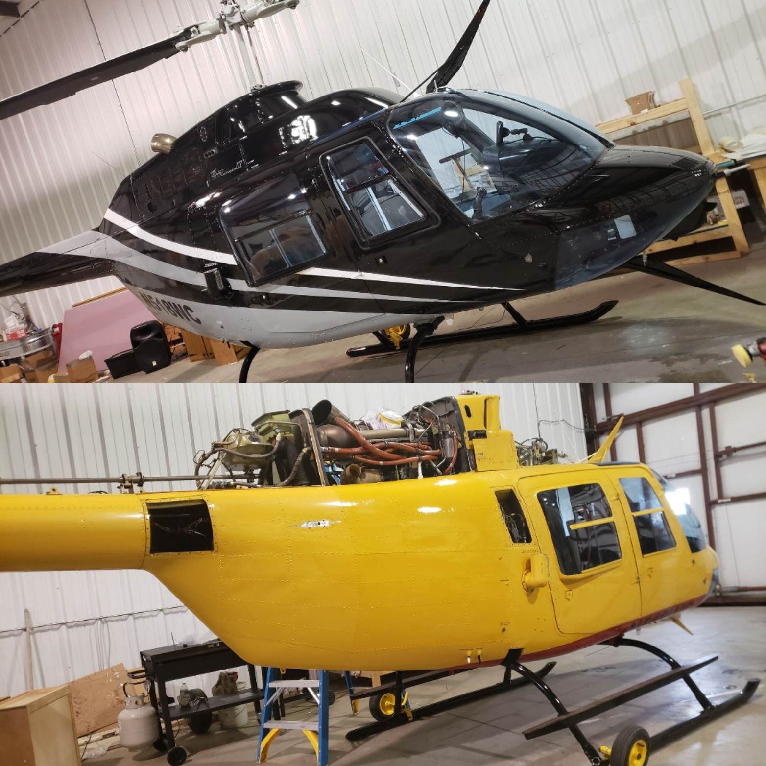helicopter before and after