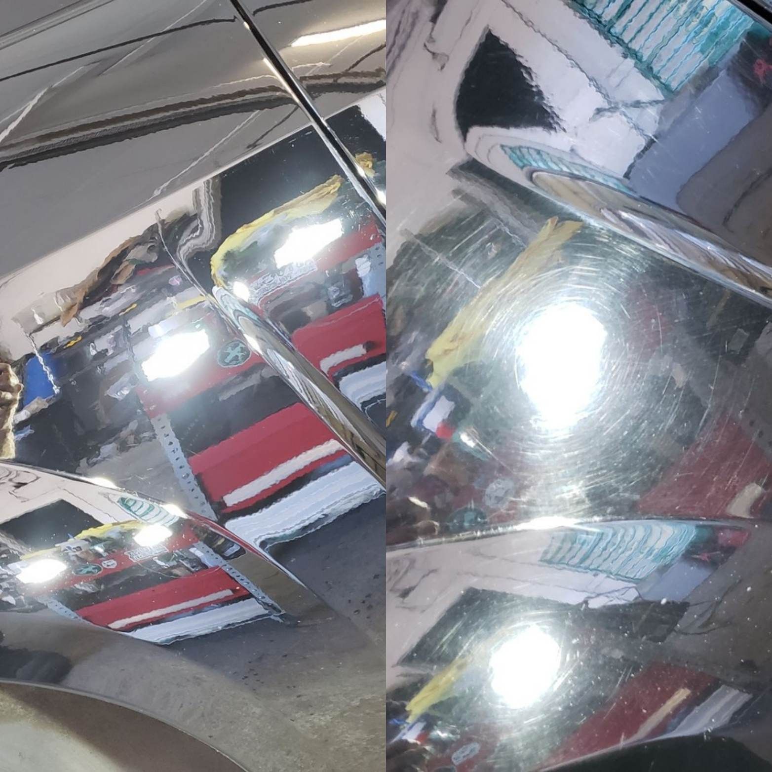 mustang GT paint correction before and after