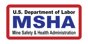 MSHA compliant industrial electrical contractor badge.