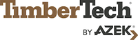 TimberTech logo by AZEK, with brown "Timber" and black "Tech," and by AZEK text.