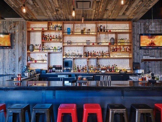 Image of a restaurant bar designed by Ivy Glore