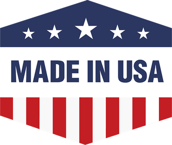 A logo that says `` made in usa '' with a flag in the background.