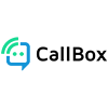 The callbox logo is a speech bubble with a face on it.