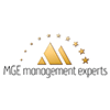 A logo for a company called mge management experts.
