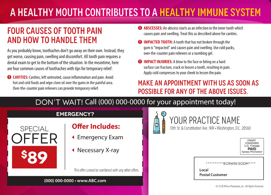 A healthy mouth contributes to a healthy immune system