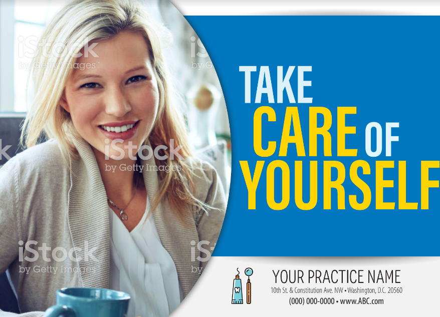 take care of yourself postcard