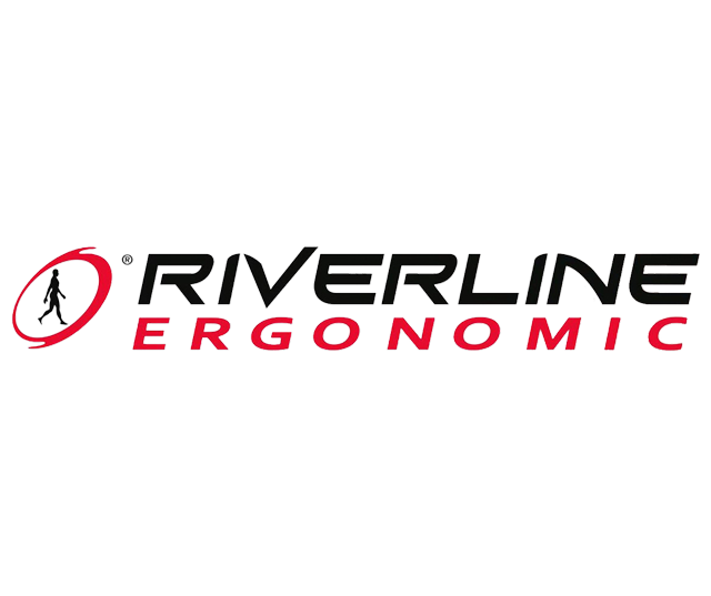 Logotipo ergonómico de Riverline sobre fondo blanco