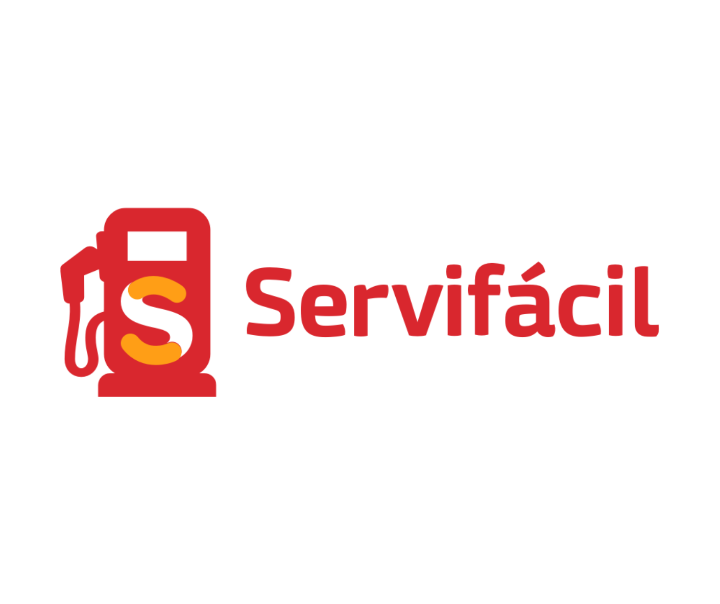 El logotipo de Servifacil es una bomba de gasolina con la letra S en ella.