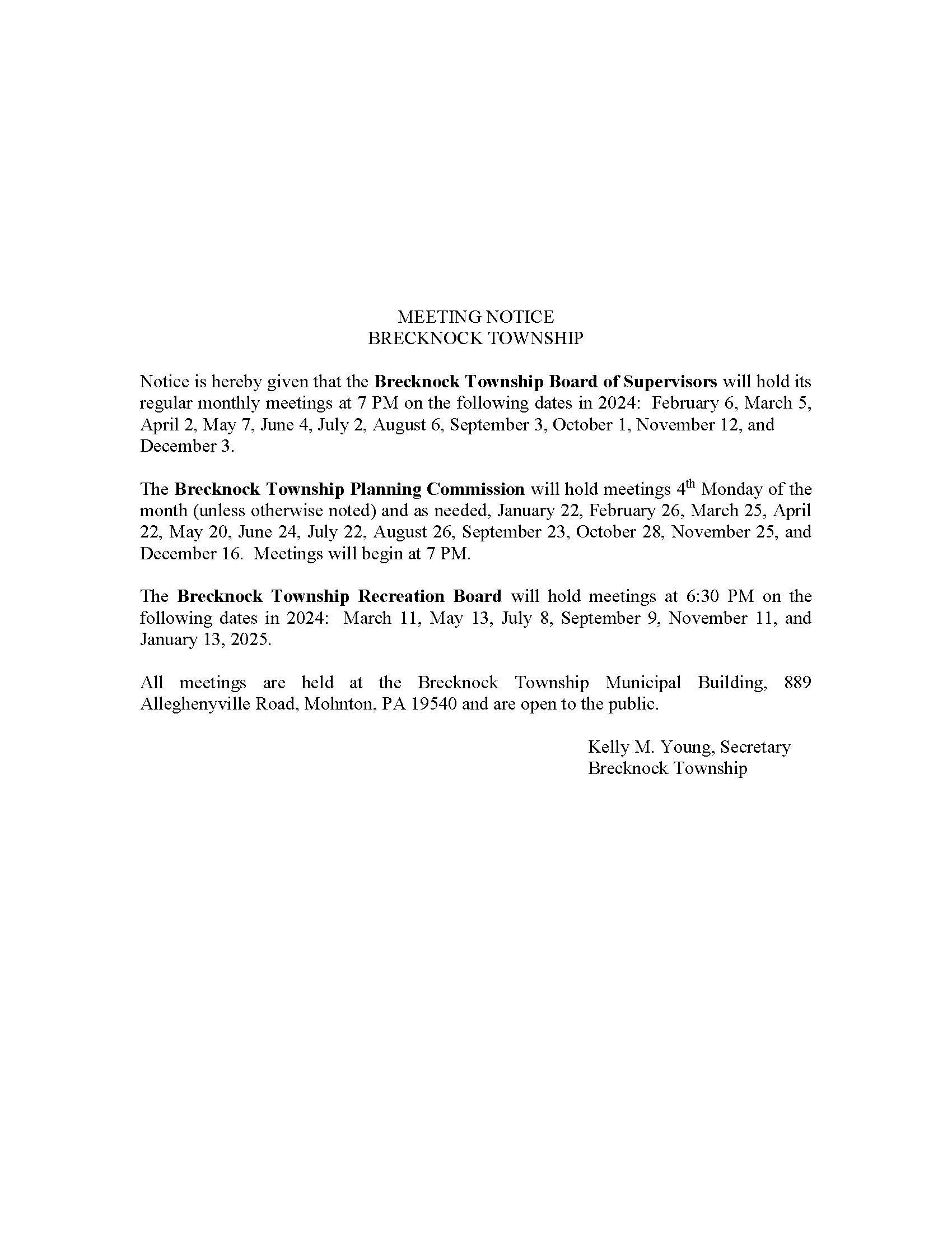 2023-meeting-dates-brecknock-township-berks-county