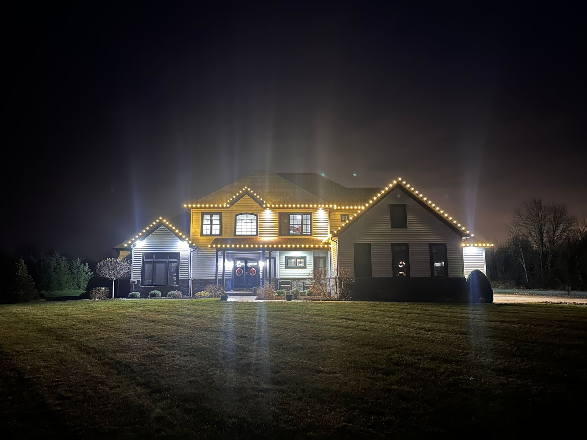 Home after our holiday lighting installation