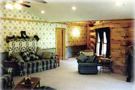 Inside View of the Log Home — Log Home Construction in Wauseon, OH