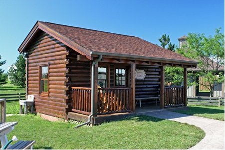 Bungalow Type Log House Side View — Log Homes in  Wauseon, OH