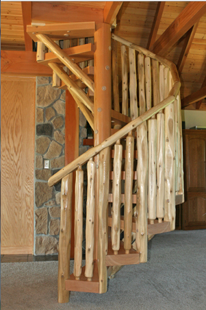 Spiral Staircase — Log Homes in  Wauseon, OH