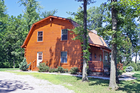 Orange Log House Side View — Log Homes in  Wauseon, OH