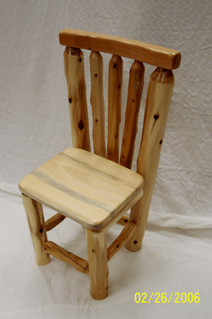 Northern White Cedar Dining Room Chair with Eastern White Pine Seat — Rustic Furniture in  Wauseon, OH