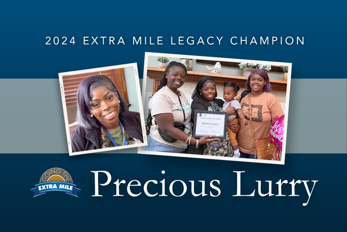 Precious Lurry Winner of 2024 Extra Mile Award at Legacy Village